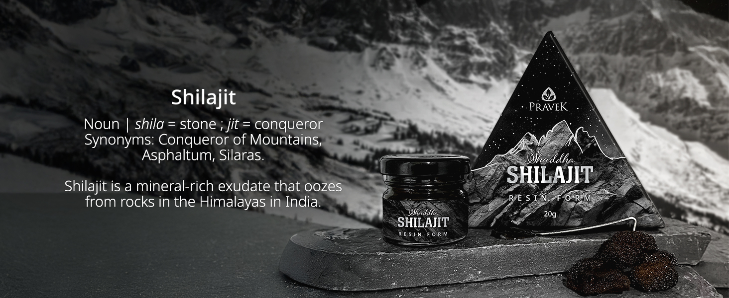 Pravek Shuddha Shilajit/Shilajeet Resin 20g for Men & Women
