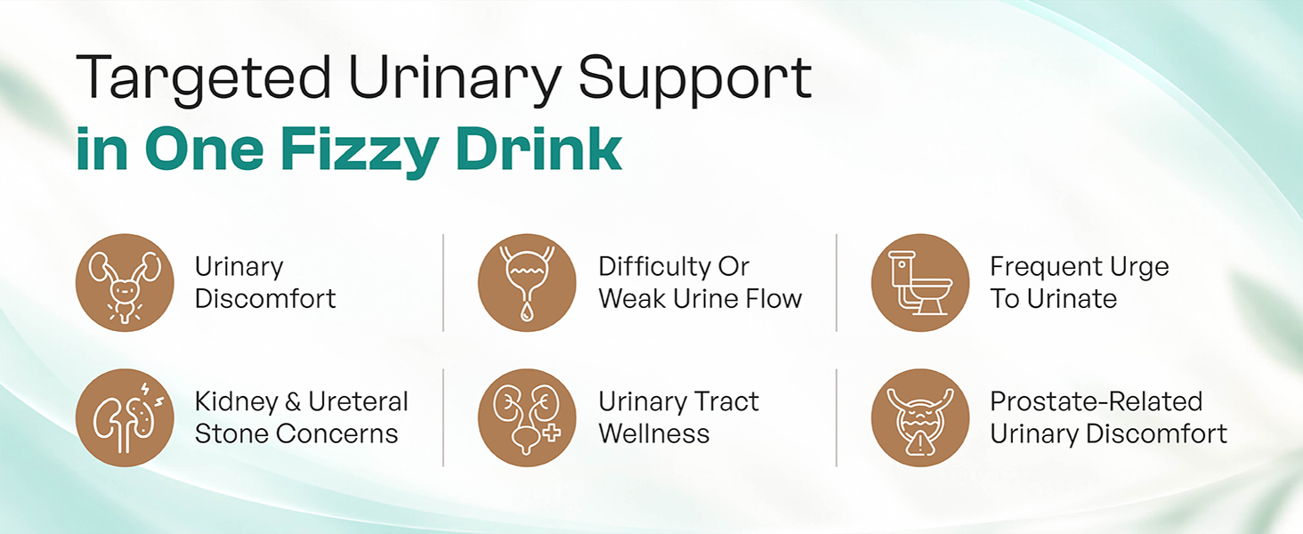 Ethniq Uro Fizz Effervescent Tablets for Kidney Health & Urinary Wellness, Herbal Formula with Punarnava, Pashanbhed & Gokhru, Natural Diuretic Support for Healthy Urine Flow & Urinary Comfort for Men & Women | Fast Dissolving | AYUSH Approved | 20 Tablets