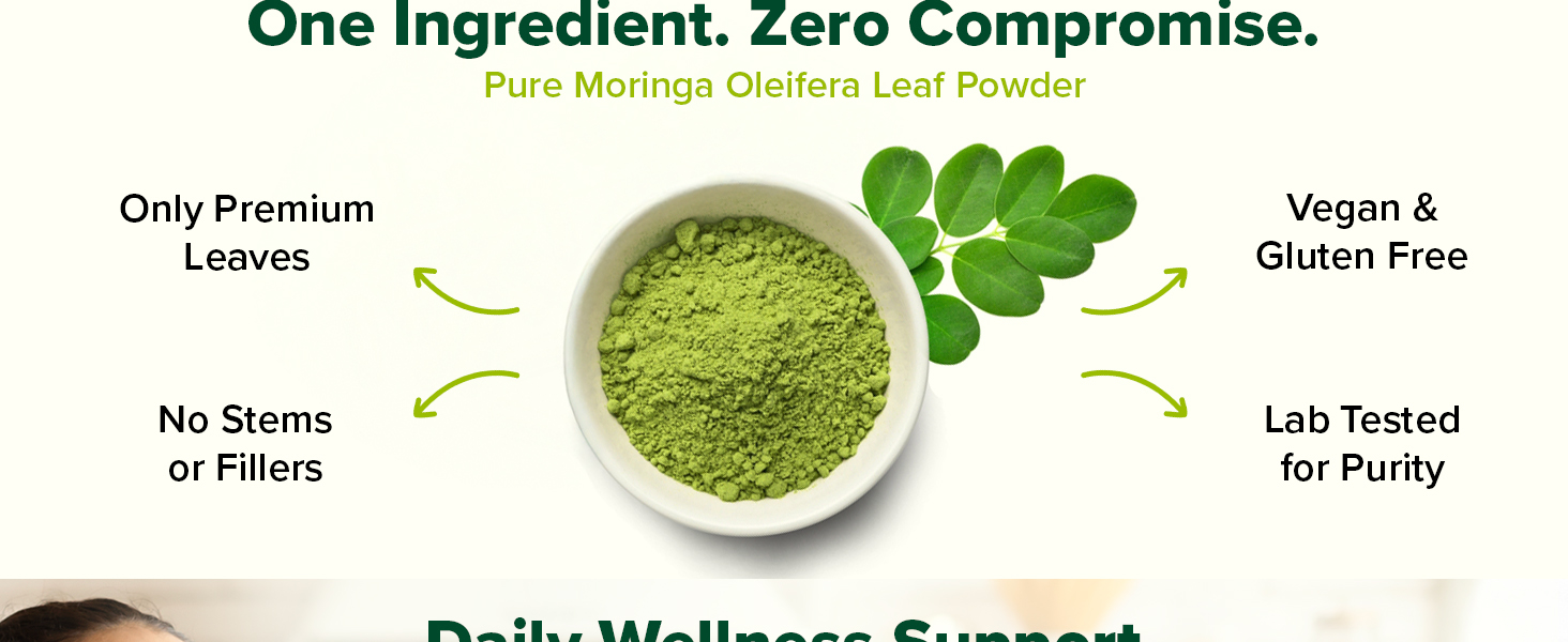 VAHDAM Moringa Powder 200g | Pure Leaves, No Stems | Natural Source of Vitamins, Minerals & Amino Acids | For Smoothies, Cooking & Daily Nutrition | Non-GMO | 80 Servings (Pack of 2)