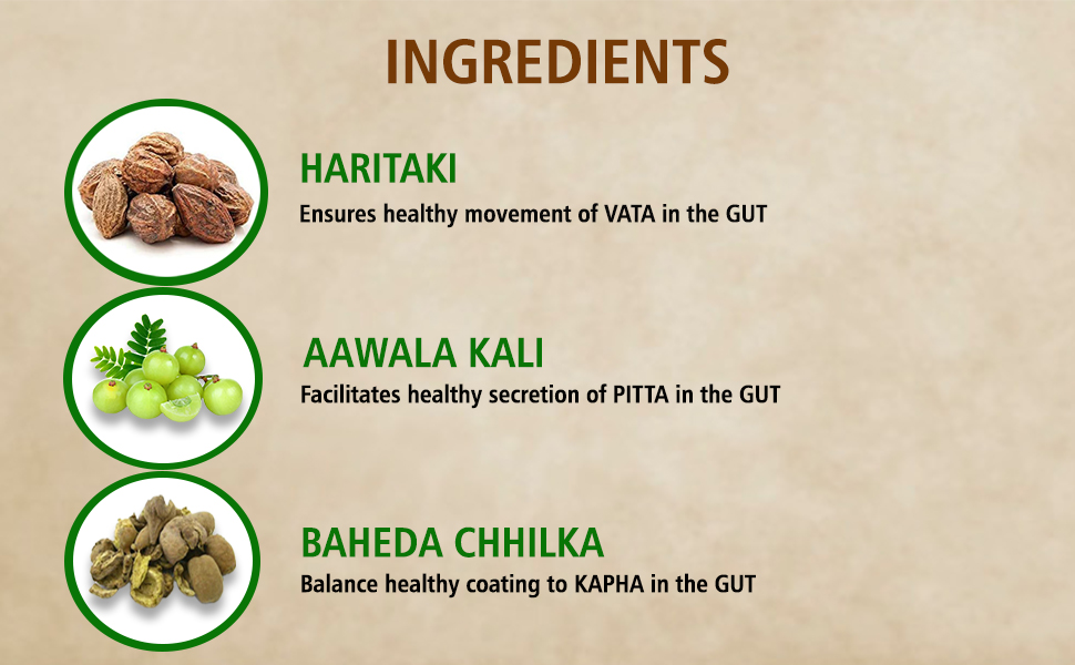 Baidyanath Medohar Guggulu 120 Tab & Baidyanath Nagpur Triphala Churna, Vitamin C, Iron & Zinc, Natural,Pack of 500 g COMBO