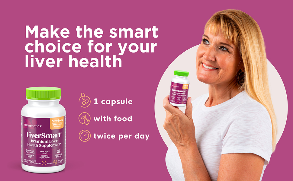 LiverSmart Liver Cleanse Detox & Repair - 250mg Milk Thistle, 80% Silymarin