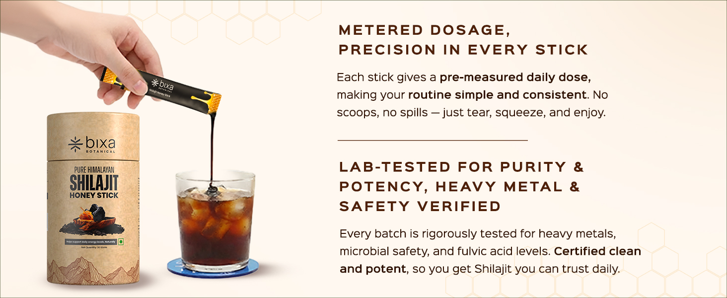 Shilajit Honey Sticks | Supports Energy, Strength, Stamina & Focus | 30 N