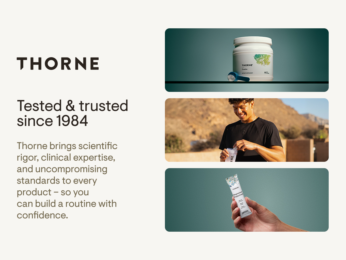 THORNE Creatine, Micronized Creatine Monohydrate Powder, 30 Servings