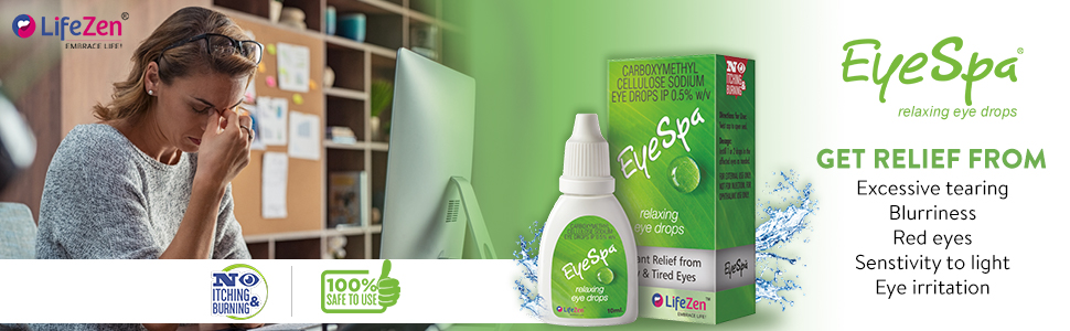 Lifezen Eyespa Eye Drops 10Ml (Pack Of 3) | Carboxymethylcellulose Eye Drop | Eye Drops For Regular Use - Eye Care Products For Clear, Relaxed Eyes