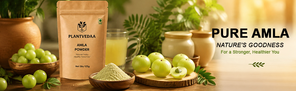 Pure Amla Powder 125 Grams For Hair Growth, Skin Care | Amla Powder (Indian Gooseberry) Pure Seedless Edible | Rich in Antioxidants