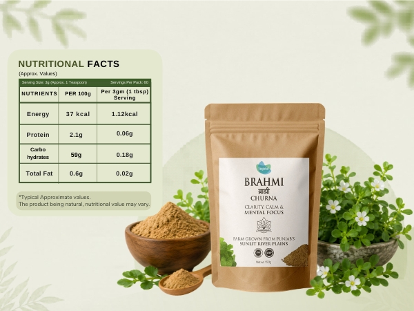 Vegetal Brahmi Churna 150g Bacopa Monnieri Leaf Powder