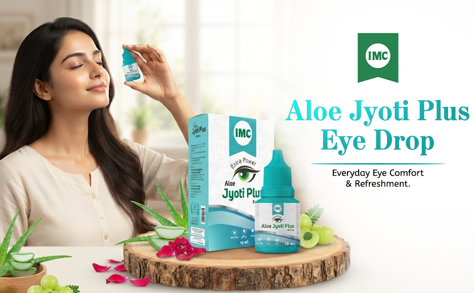 IMC Aloe Jyoti Plus Eye Drop -10ml | Enriched with Extracts like Aloe Vera, Rose, Onion and Amla