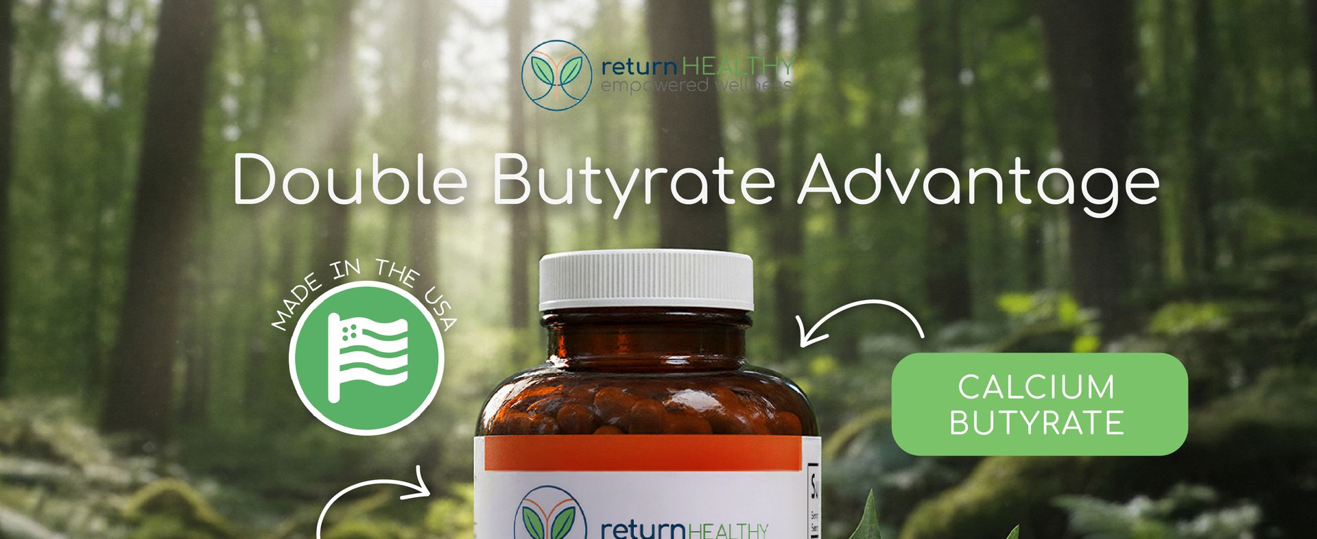 Double Butyrate Gut Health Supplement | Probiotic & Postbiotic Digestive Supplements for Gut Support | Enhances Immune, Brain, & Nervous System Function | Odor-Free Formula | 120 caps