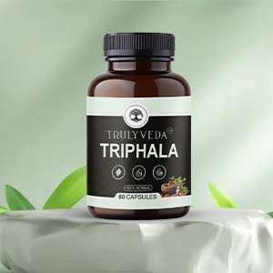 Triphala Capsules – Natural Blend of Amla, Haritaki, and Bibhitaki | Plant-Based Supplement in Easy-to-Swallow Capsules for Daily Use - 60 Tablets