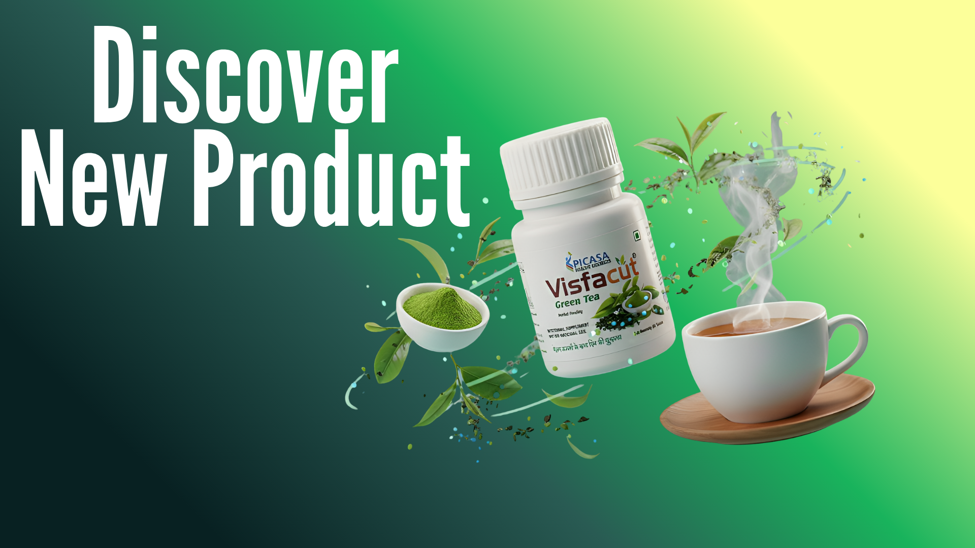 Herbal Green Tea | Natural Effervescent Tablet | Antioxidant Boost and Metabolism Booster | 30 Tablets