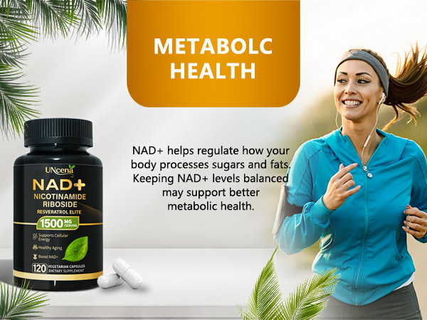NAD Supplement 1500mg - Liposomal NAD+ Resveratrol - 120 Capsules