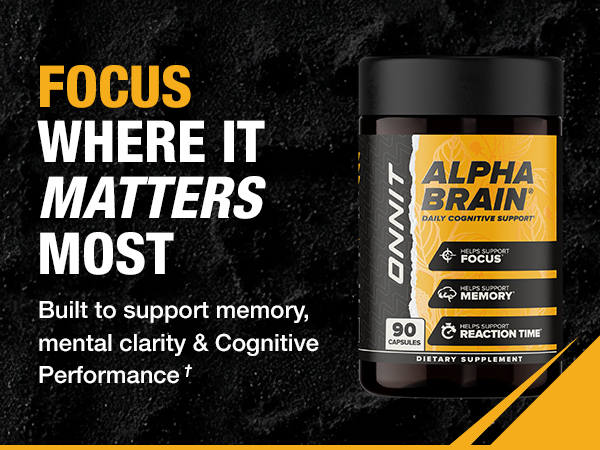ONNIT Alpha Brain Nootropic Brain Supplement for Focus & Memory, 90 Count