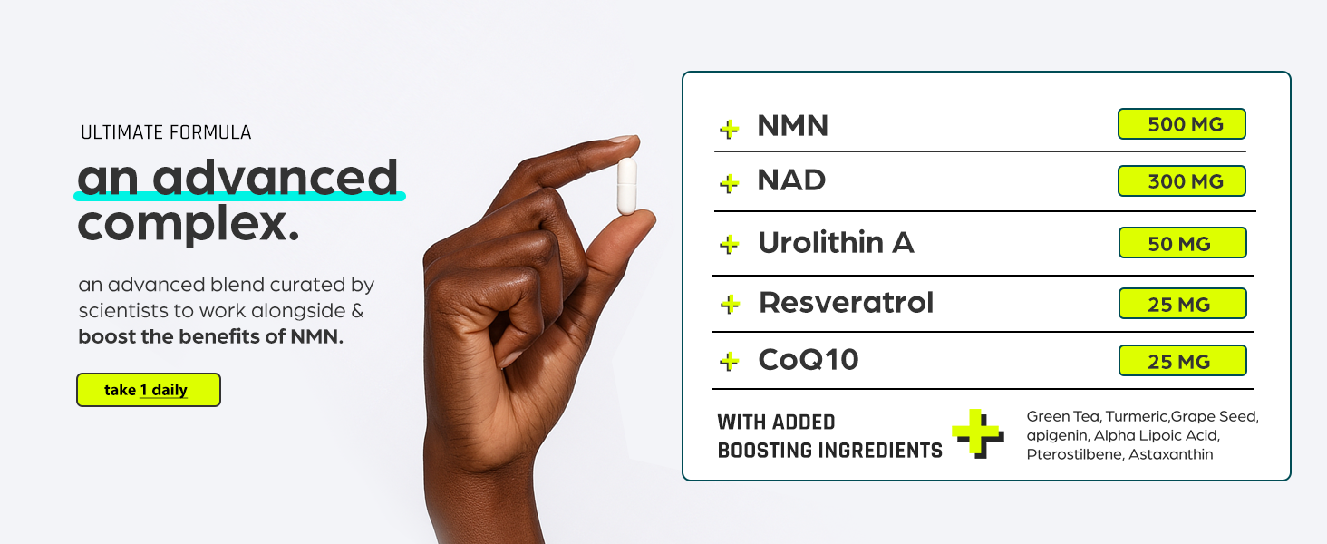 Thinbi NMN & NAD Supplement with Urolithin A, 60 Count