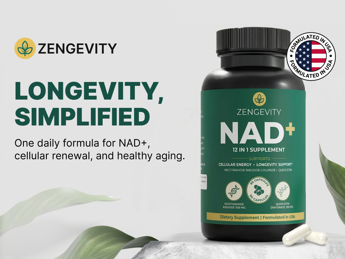 NAD+ Supplement for Women and Men, 12 in 1 NAD Plus Longevity Complex with Nicotinamide Riboside, Resveratrol, Quercetin, Fisetin and L-Theanine, Cellular Energy Support, 90 Capsules