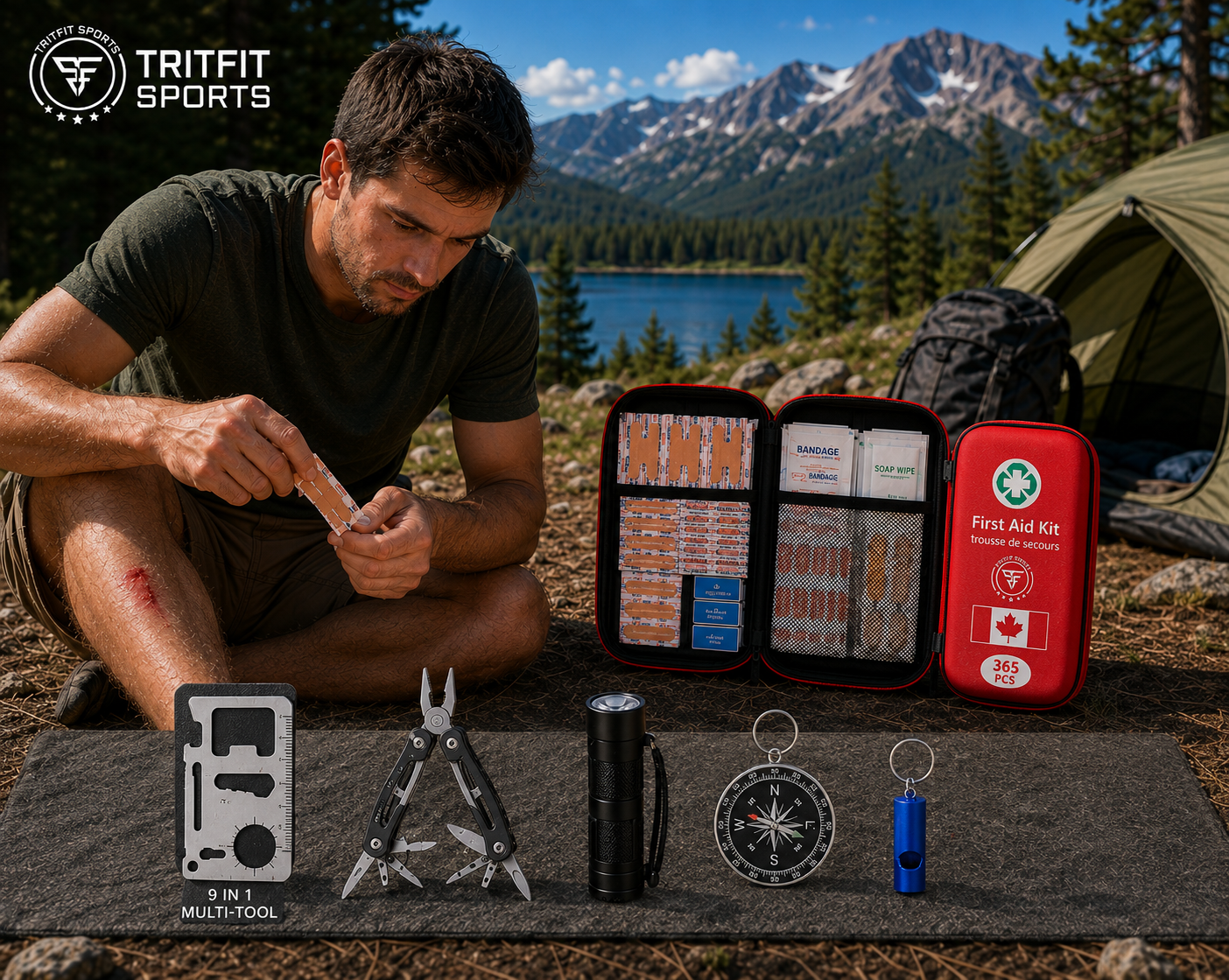 400-Piece First Aid & Survival Kit, Waterproof Case