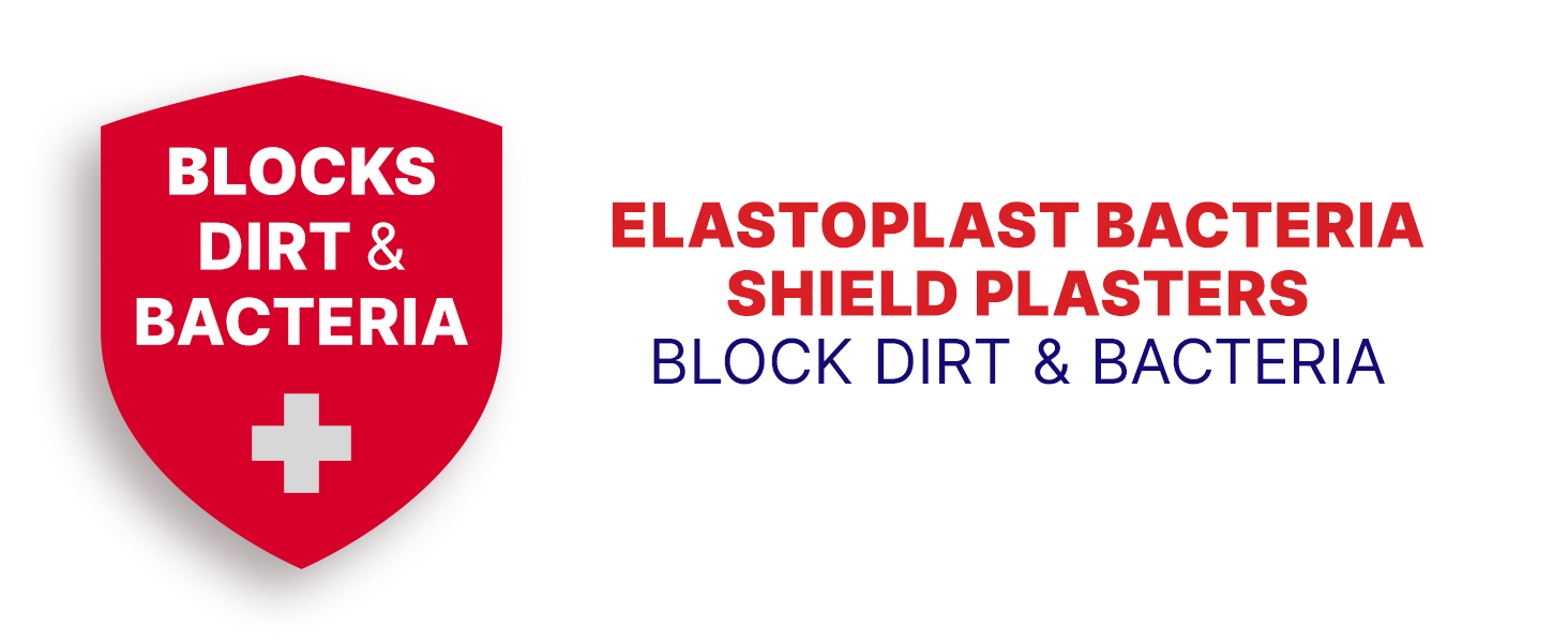 Elastoplast Waterproof XL Wound Dressings 6 x 7 cm (10 Pack) | Bacteria Shield to Defend Against Dirt & Infection | Ideal for Outdoor Activities | Transparent Plaster | Strong Adhesive Power