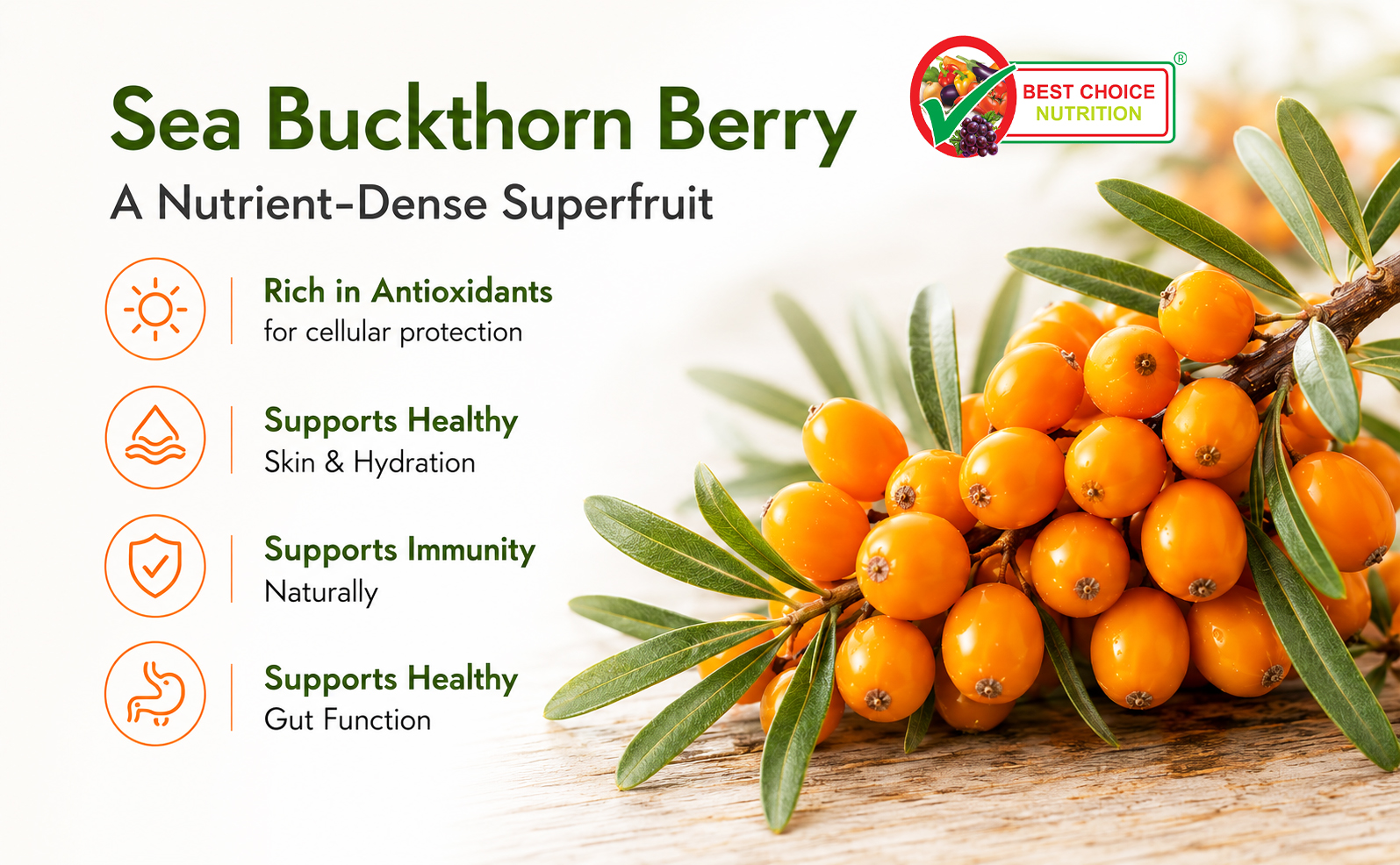 Himalayan Sea Buckthorn Juice | Natural Source of Vitamin C, Omega 3 6 7 9 & Antioxidants | Supports Immunity, Skin & Digestive Wellness 180ml