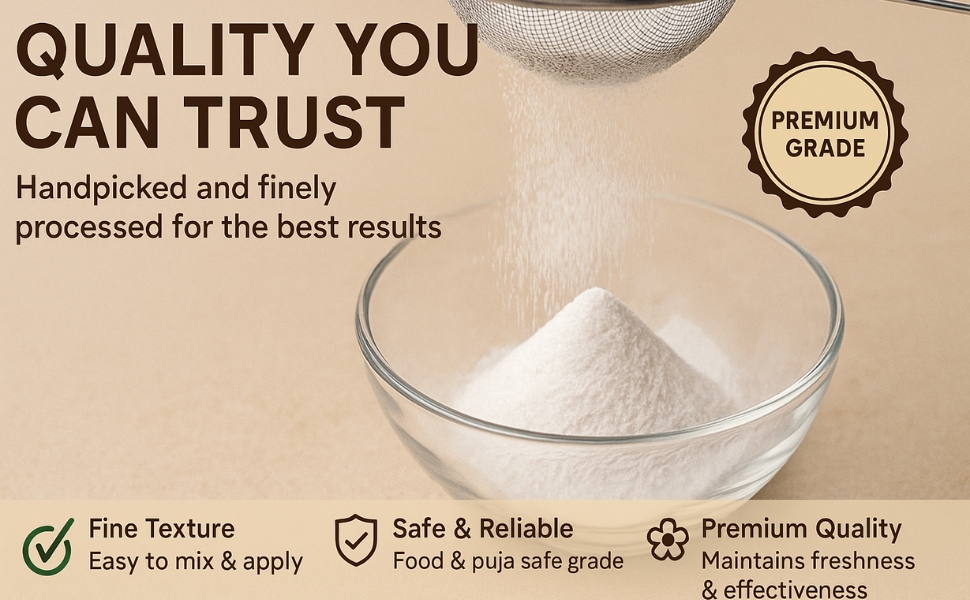 SURBHI UTPAD Chuna Powder, Food-Grade Purified Calcium Carbonate, 100% Pure Edible, Airtight Moisture-Proof Pack, 200G