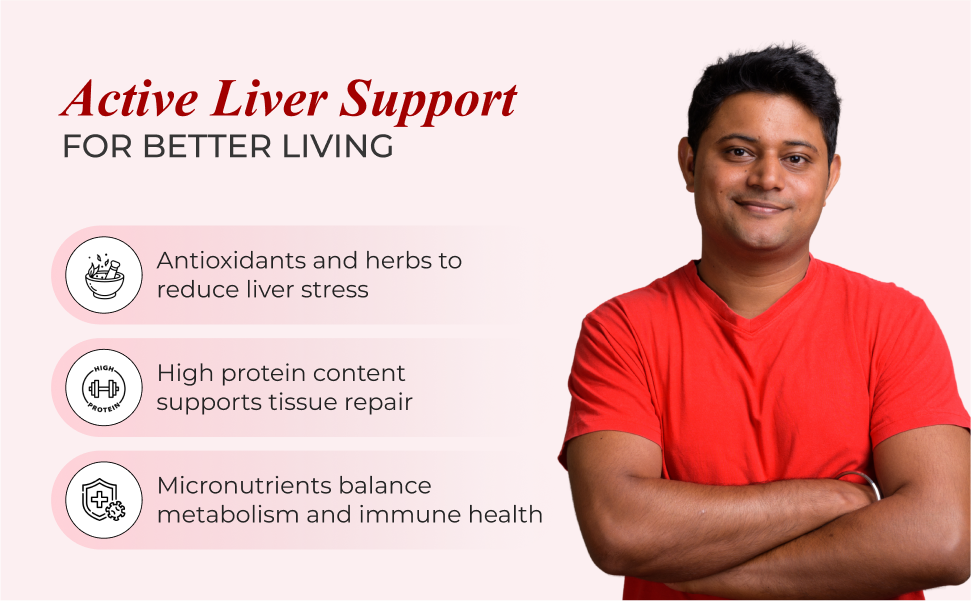 Nutrela Liver Health | High-Protein Nutritional Supplement for Liver Detox & Repair | Botanical Extracts & 21 Micronutrients – 400g