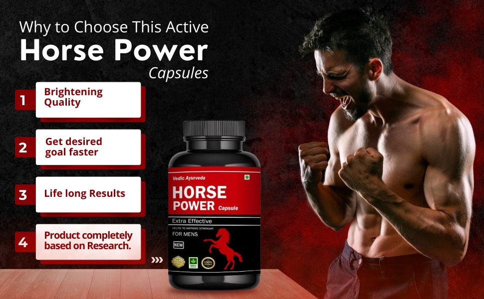 Instant Effective Horse Power Capsule - Advanced Formula - Enriched with Ayurvedic Herbs for Long Lasting Result