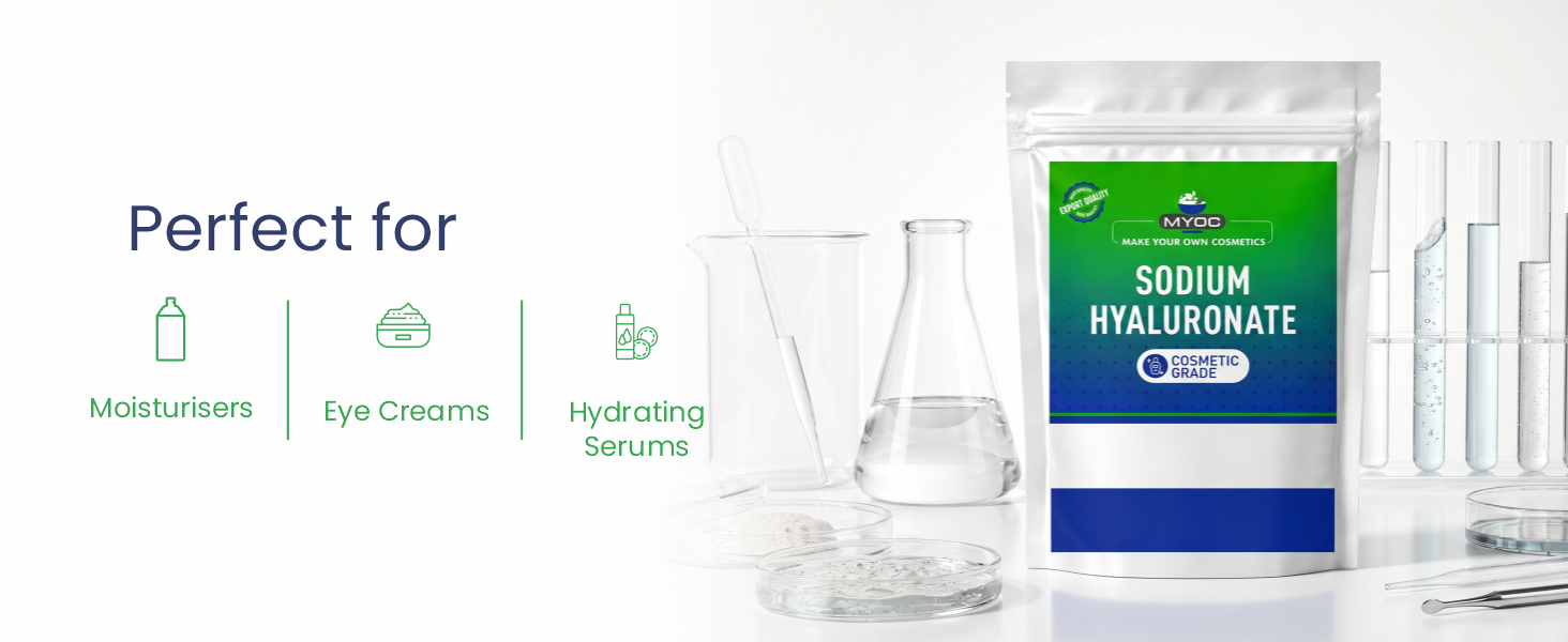 Sodium Hyaluronate Powder - 25 g — cosmetic grade hyaluronic acid for DIY serum, moisturiser and anti-aging formulations