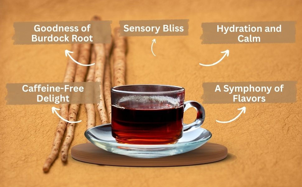 Tattva Adih Burdock Root Drink 60g, 40+ Cups | Natural Herbal for Skin Health, Digestion & Liver Support | Caffeine-Free Dried Powder in Airtight Tin (60 g, Burdock Root Drink)