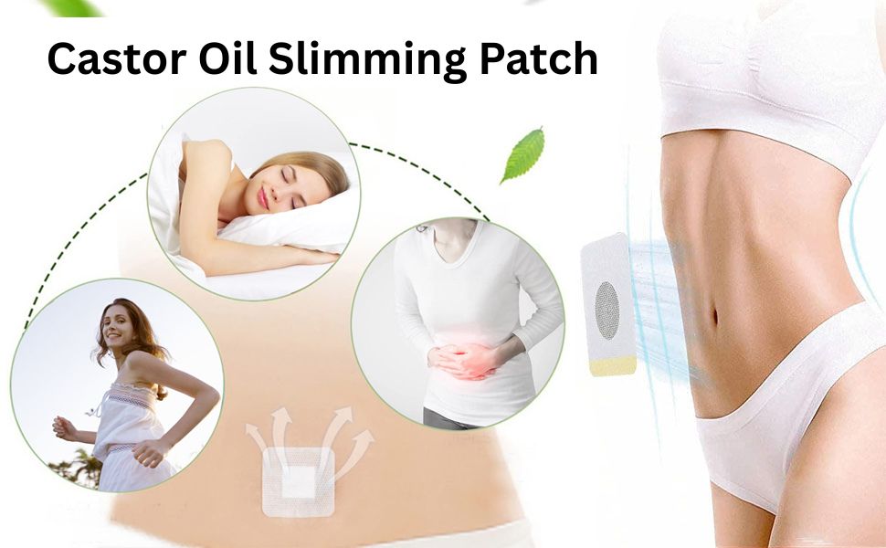 Castor Oil Slimming Patch – Belly Button Fat Burner Sticker, Weight Loss Navel Patch, Detox Slim Patch for Waist Control & Body Shaping – 20 Pcs for Men & Women