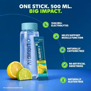 Liquid I.V. Hydration Multiplier – Lemon Lime | Hydration Drink Mix Powder 16 g | Pack of 12 | Sodium & Potassium | Easy-Mix Sticks | No Artificial Sweeteners