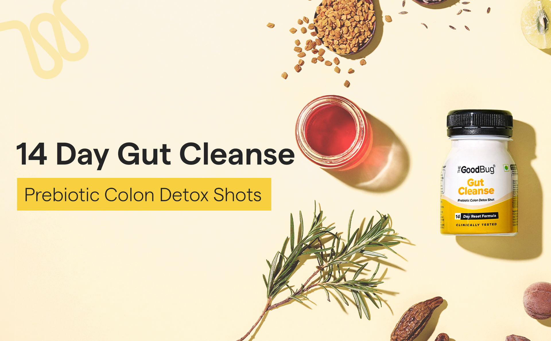 The Good Bug Gut Cleanse - 28 Prebiotic Colon Detox Shots | Improves Probiotic Activity, Gut Health & Digestion | Tackles Bloating, Gas & Constipation