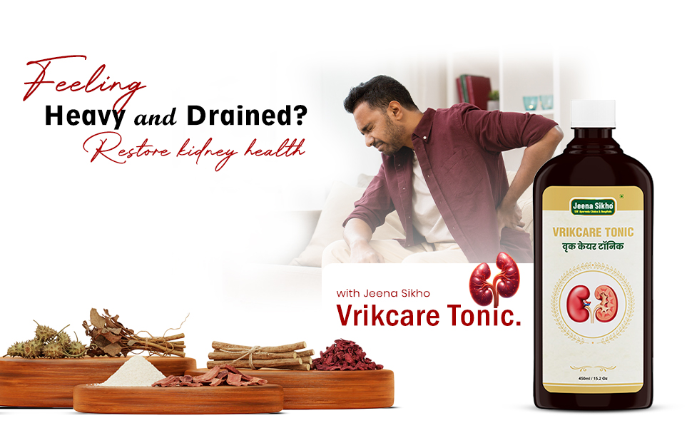 Jeena Sikho Vrikcare Tonic | Kidney Detox | Ayurvedic Kidney Revitaliser | Kidney Detox Cleanse Purifier | Kidney Re-Live Juice | Sugar-Free, 450ml
