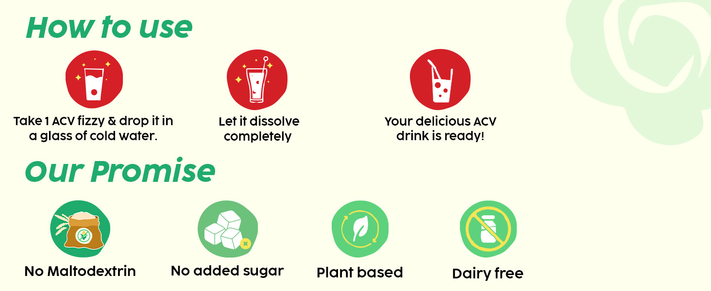PLIX - THE PLANT FIX Apple Cider Vinegar Effervescent | With Mother ACV | Vitamin B6 & B12 | Pack of 1 (Lemon Masala), 15 Tablets | No Added Sugar | Easy to Carry & Consume