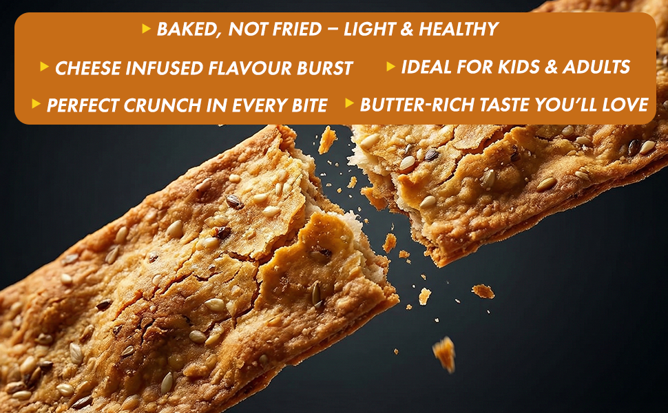 Unwrap Happiness Baked Lavash Bread Stick Cheese Flavour | Baked Snack Crackers | A Flavorful Crunchy, Crispy, Spicy Long Chips | Butter (5.1%) | High Protein Low Trans Fat On The Go Snack | 100 Grams