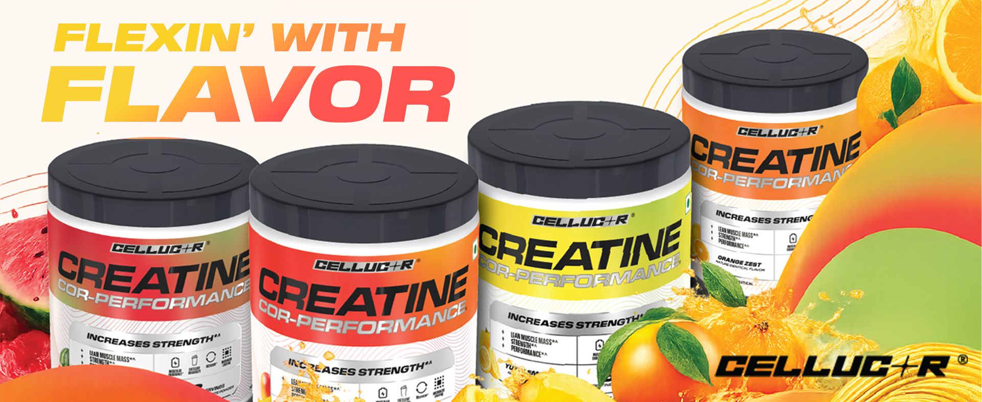 Cellucor Creatine Cor-Performance| Watermelon Zing | 125g | 33 serves| From the Makers of C4 | Micronized for Rapid absorption | Increases Muscle Strength & Performance