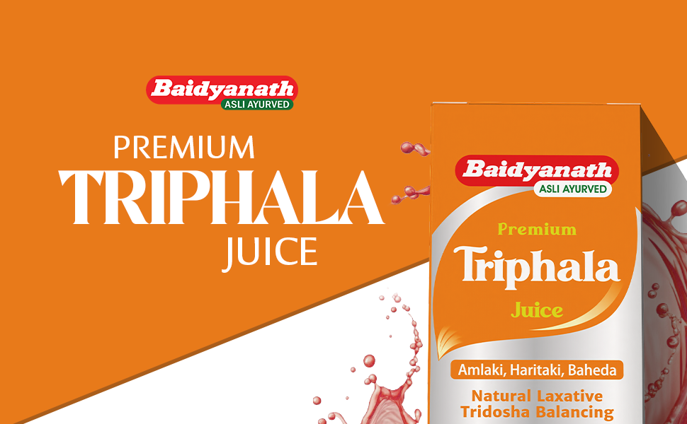 Baidyanath Premium Triphala Juice - 1L (Pack of 2) | 100% Ayurvedic Formula | Supports Gut Health & Digestion | Helps with Constipation & Digestive Comfort