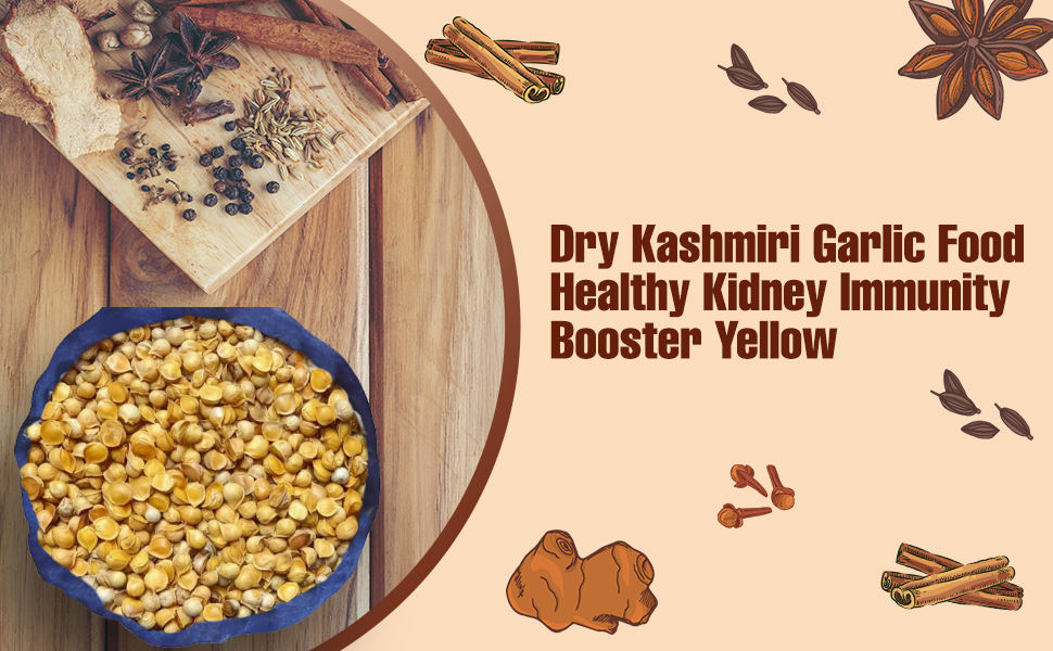 AF NOMAN Organic Natural Kashmiri Garlic Lehsun | Himalayan Single Clove Garlic Grade-A Qualilty 200 Gram | Organic Product