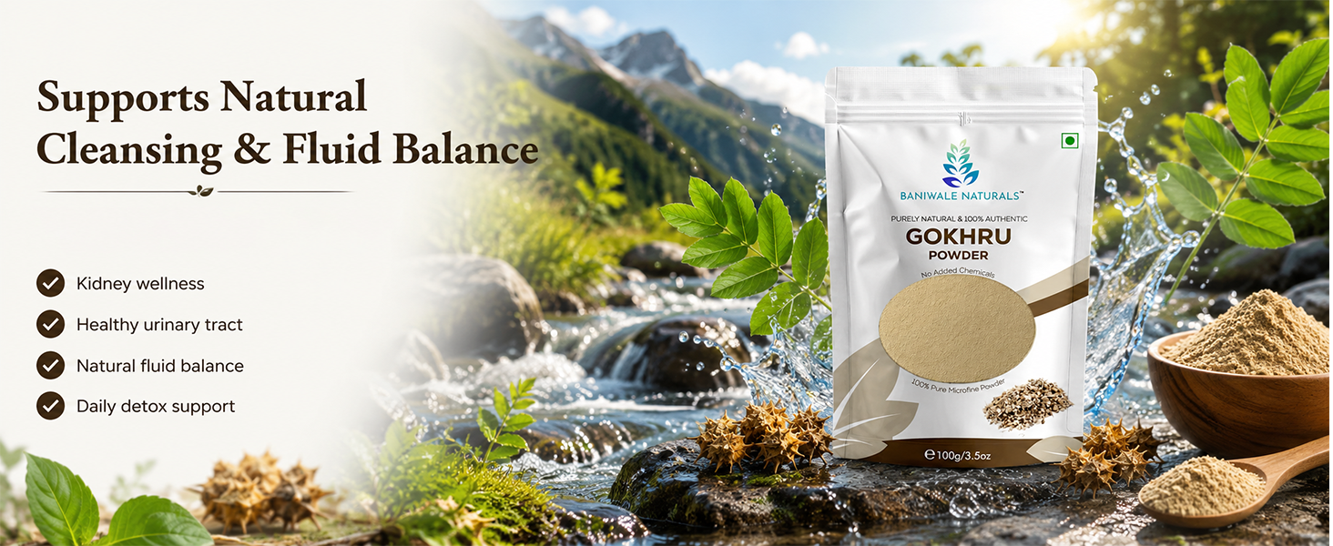 Gokshura Powder - 100g | Tribulus Terrestris/Gokhru Churna | Boost Energy, Strength & Testosterone | Pure & Natural | Non GMO With No Added Preservatives