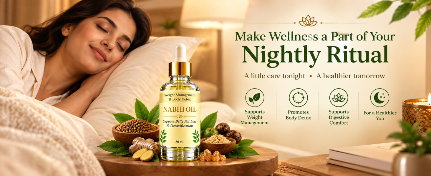 Nabhi Oil for Weight Management & Body Detox 30ml | Ayurvedic Herbal Belly Button Oil | Supports Digestive Wellness, Metabolism Balance, Relaxation & Daily Self-Care for Men & Women, 30 ML, PACK 2