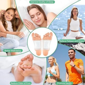 Jitgol Herbal Foot Detox Pads for Toxin Removal | Pain Relief Foot Patches for Feet Cleansing | Natural Ingredients for Sleep Aid | Overnight Use | Toxin Removal with Bamboo Vinegar and Acupoint Micro-Massage Technology | Pack Of Pads (50)