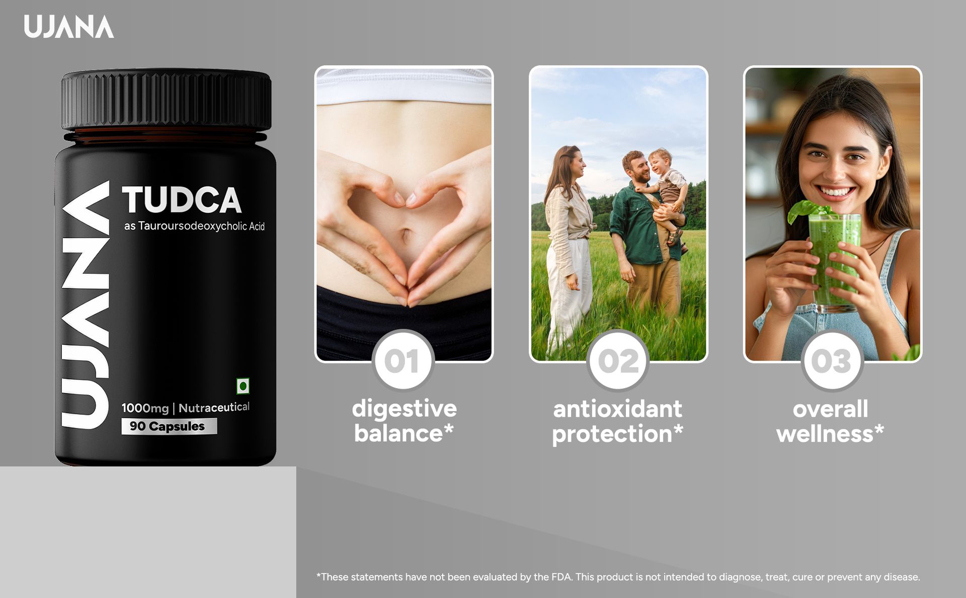 TUDCA Supplement 1000 mg | Daily Wellness Support | 90 Veg Capsules