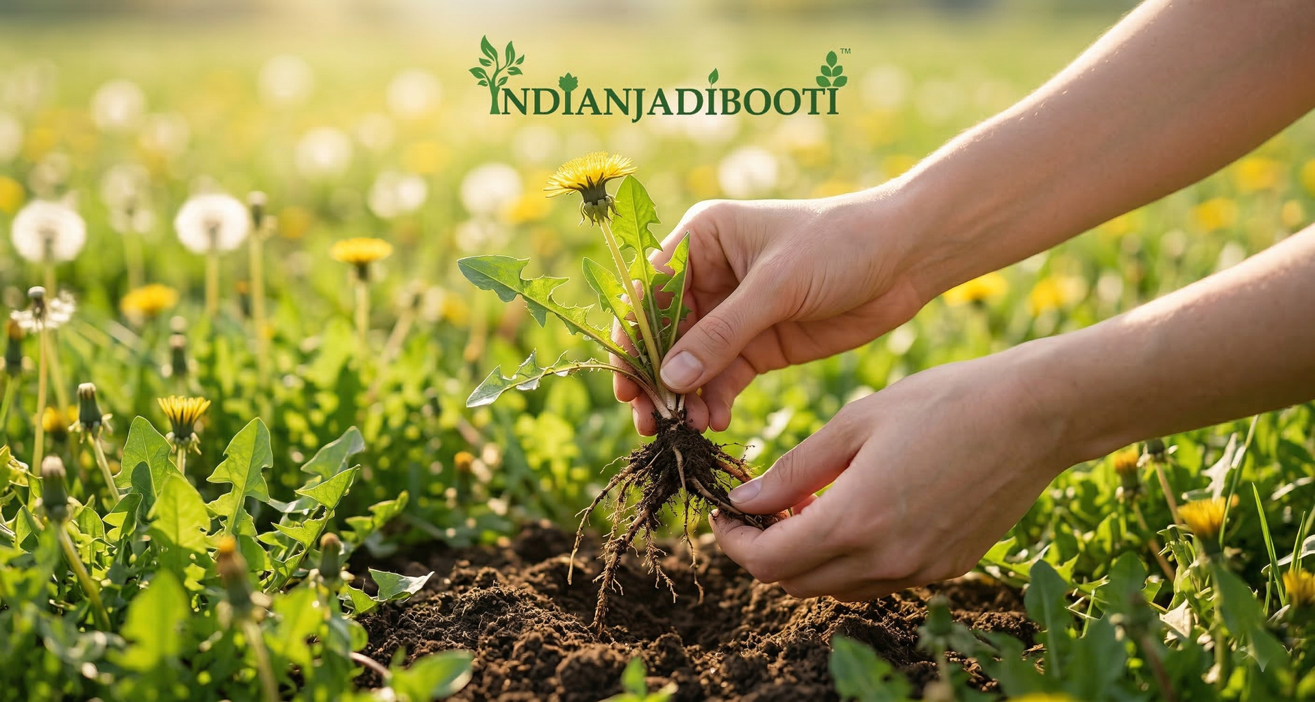 IndianJadiBoot Dandelion Roots (Singhparni/Taraxacum Officinale) - For Natural Detox & Digestion -100 Grams Pack