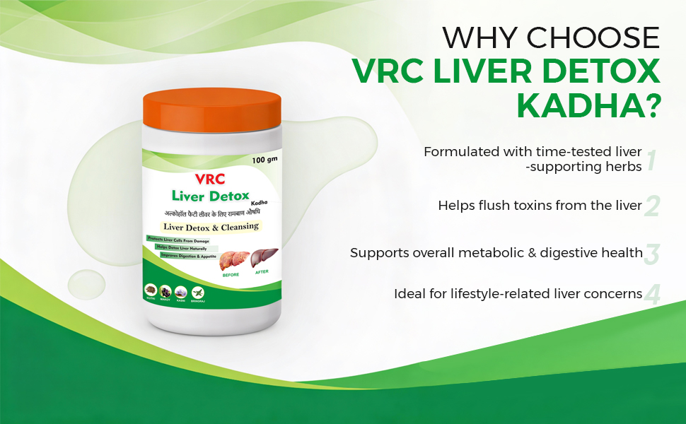 Liver Detox Kadha 100g | Powder For Detox & Cleansing Fatty Liver | Improves Digestion and Appetite | Ayurvedic Supplement with Kutki, Makoy, Kasni, Bringraj and 9 Extra Herbs
