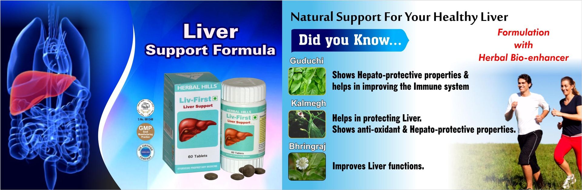 Herbal Hills LIV First Liver Support 60 Tablets (Pack of 1)