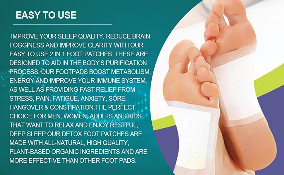 FEDORA Premium Detox Foot patches, Cleansing Toxin Remover Foot Pad, Stress Relief Sleep Weight Loss Patch, For Men & Women (1)