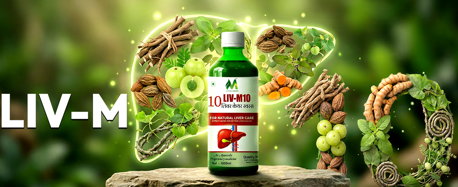 Liv-M10 Savras Liver Care Syrup for FattyLiver, Detox & Digestion Support | Ayurvedic LiverTonic with Kutki, Amla, Giloy, Bhringraj | Improves Appetite & Liver Function | 1000ml