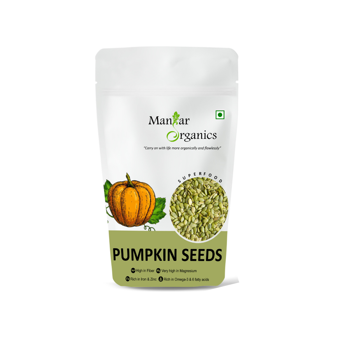 ManHar Organics Raw Pumpkin Seeds for Eating 2kg| AAA Grade Organic Pepitas | Healthy Snack for Daily Diet | Rich in Fibre & Natural Nutrition
