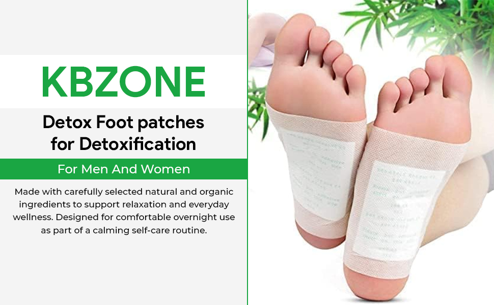 Herbal Foot Detox Pads for Toxin Removal | Pain Relief Foot Patches for Feet Cleansing | Natural Ingredients for Sleep Aid | Overnight Use | Toxin Removal with Bamboo Vinegar and Acupoint Micro-Massage Technology (40 PAD)