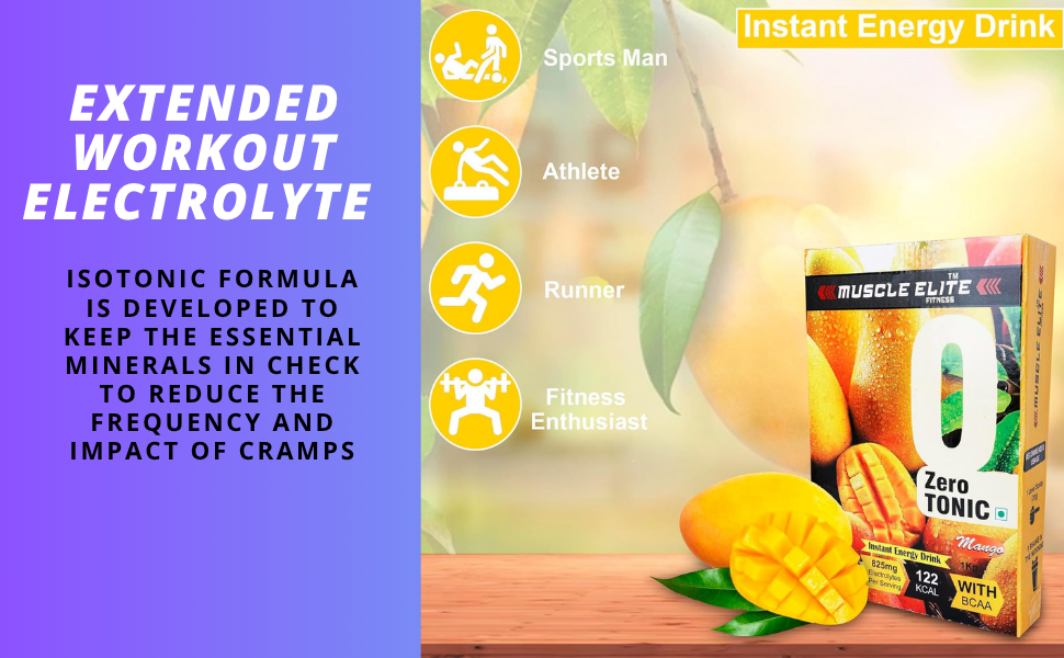 Isotonic Instant Energy Drink Formula, Extended Workout Electrolyte Energy Drink | 825mg Electrolytes [32 Servings, Orange Flavor]
