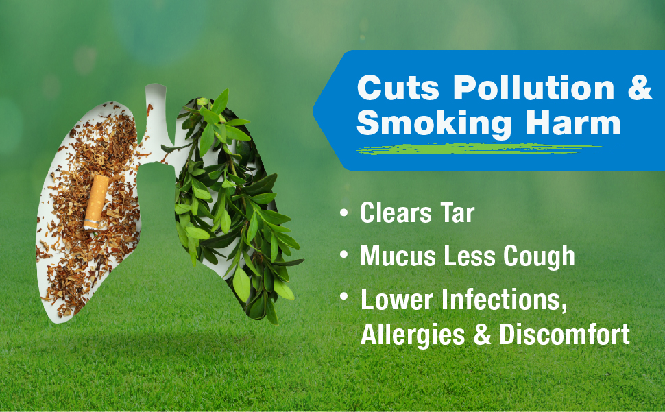 Lung Detox Tablets with Stinging Nettle & Vasaka Leaves Extract, for Detoxification of Lung, Tar removal, Mucus removal, Helps in respiratory system and Immune Defence