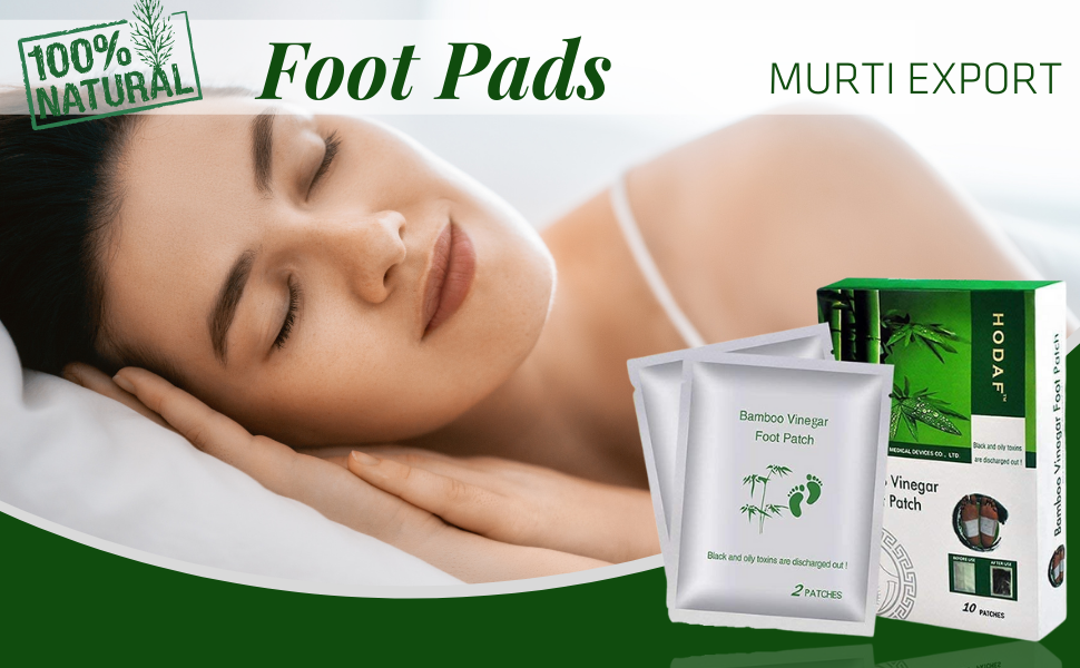Foot Pads for Stress Relief Sleep - Remove Toxins, Rest and Pain Free, Premium Organic Adhesive Foot Patches(1 BOXES=Patches) (Detox)