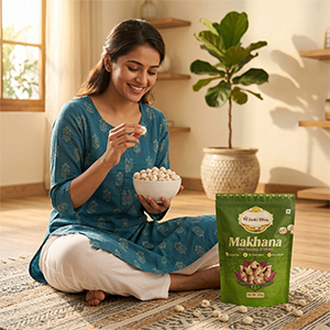 SHREE JANKI BHOG Premium Raw Makhana 200g | Fox Nuts (Phool Makhana) | Natural Lotus Seeds | High Protein Healthy Snack | Gluten Free | Fasting Food | Roasted Snack Ingredient